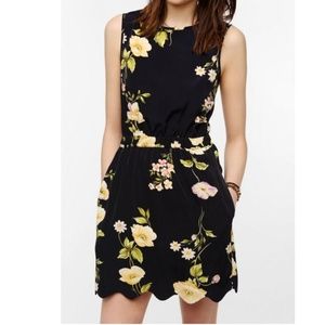 byCORPUS Silky Scallop Hem Dress from UO